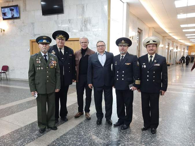 Подольчане на премьерном показе фильма "Подольские курсанты" в Центральном музее Великой Отечественной войны на Поклонной горе.