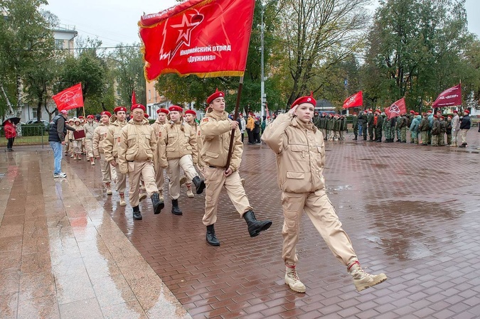 Строевой смотр-конкурс среди подольских юнармейских отрядов
