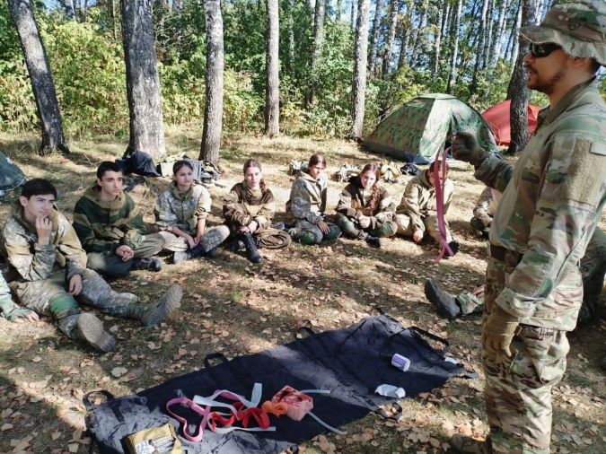 Очередной полевой выход подшефных кадет