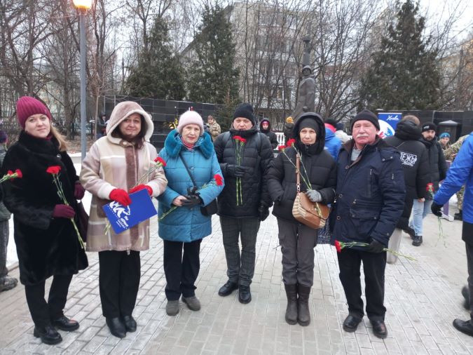Участие ветеранов в акции "Свеча памяти"