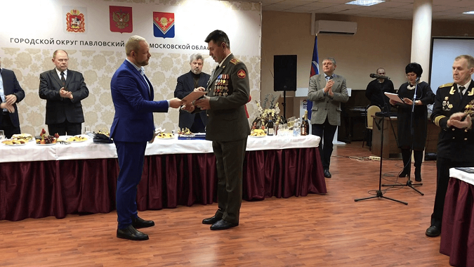 Местному отделению МОРО ООО ветеранов ВС РФ вручена грамота за вклад в военно-патриотического воспитания населения