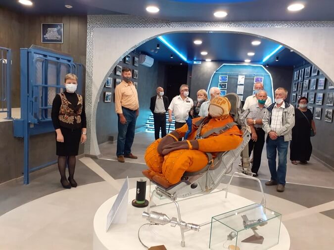 Посещение музея лётчика-космонавта В.Ф.Быковского в день ВВС ветеранам Вооружённых сил Павлово-Посадского местного отделения МОРО ОООВ ВС РФ