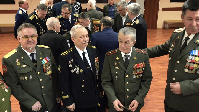 Ветераны ВС РФ на торжественном приеме главы Павлово-Посадского городского округа 21 февраля 2018 года