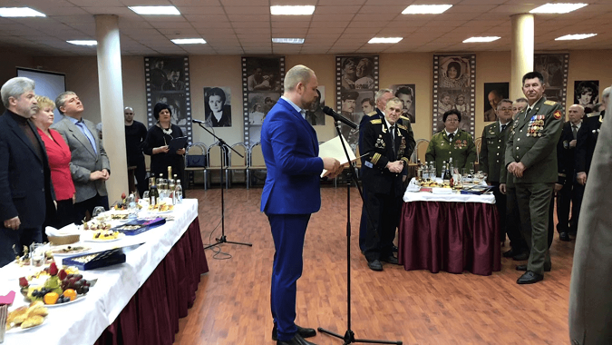Торжественный приём защиткиков Отечества